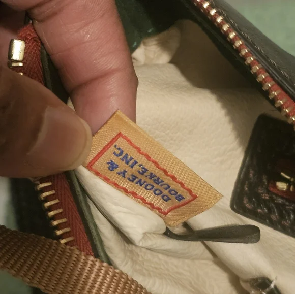 Dooney & Bourke Black Florentine Shoulder Bag with Red Trim - Picture 15 of 16